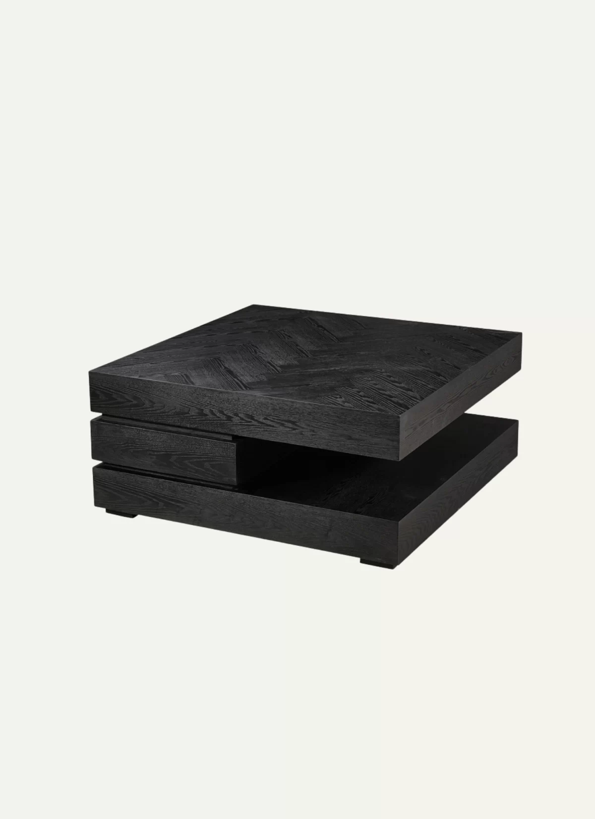 Corvian Zwart Eiken Salontafel – MK 05 - Afbeelding 1