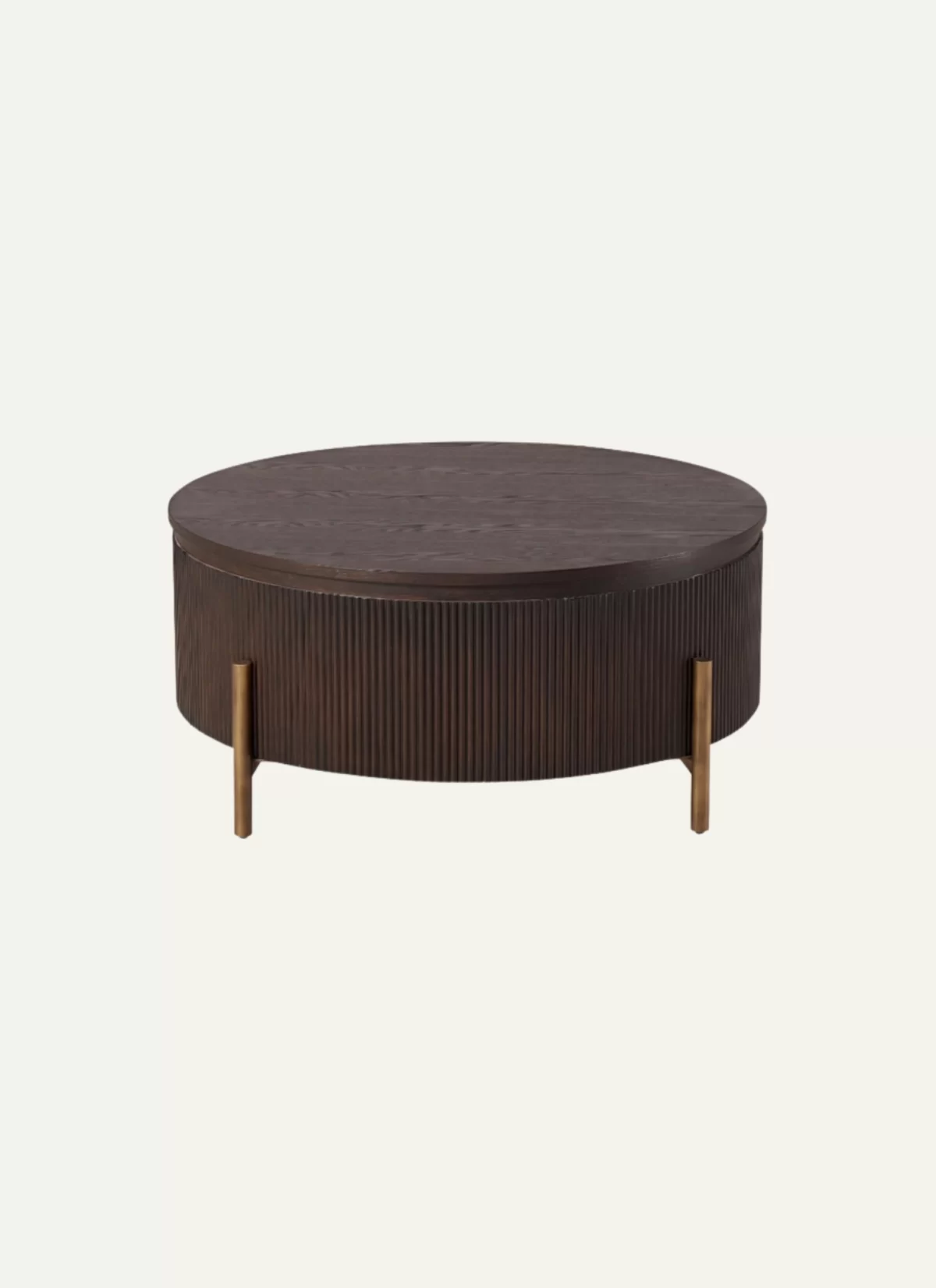 Ronda Elegante Bruin Eiken Hout Salontafel – MK 17 - Afbeelding 1