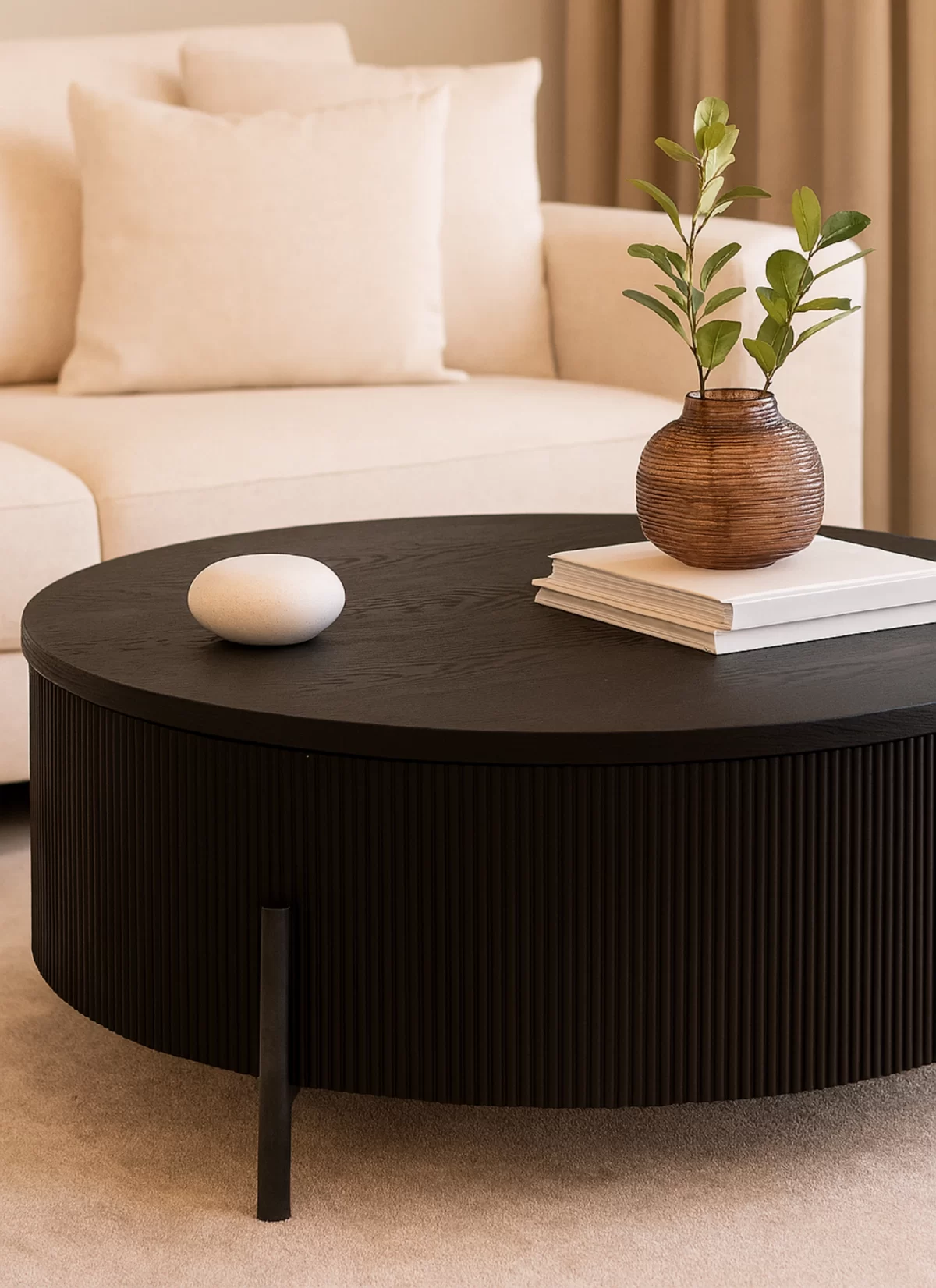 Lureon Zwart Eiken Salontafel – MK 17 - Afbeelding 3