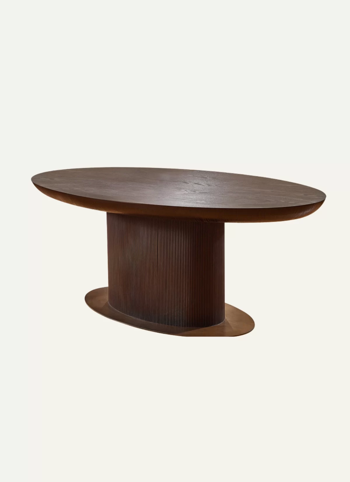 Ovella Bruin Eiken Eettafel met Massief Blad – MK 18 - Afbeelding 1