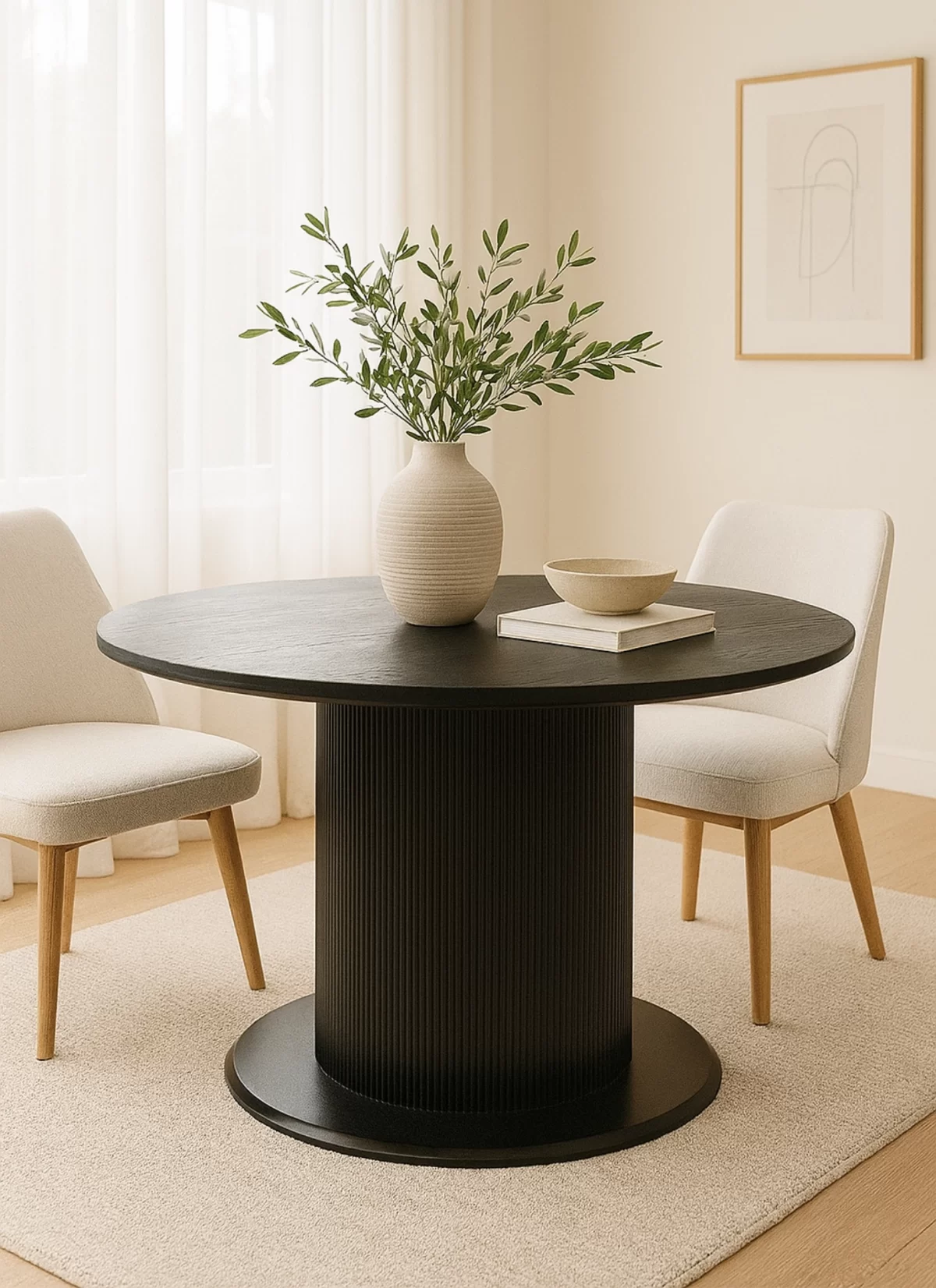 Ravena Zwart Eikenhouten Eettafel – MK 19 - Afbeelding 3