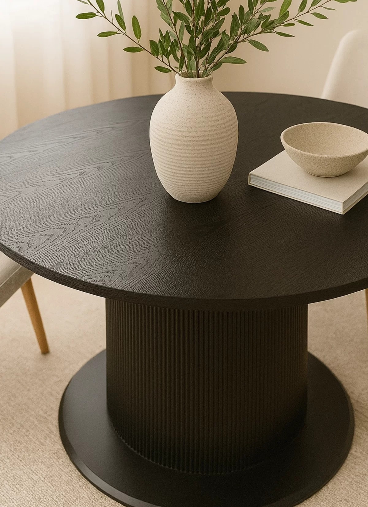 Ravena Zwart Eikenhouten Eettafel – MK 19 - Afbeelding 4