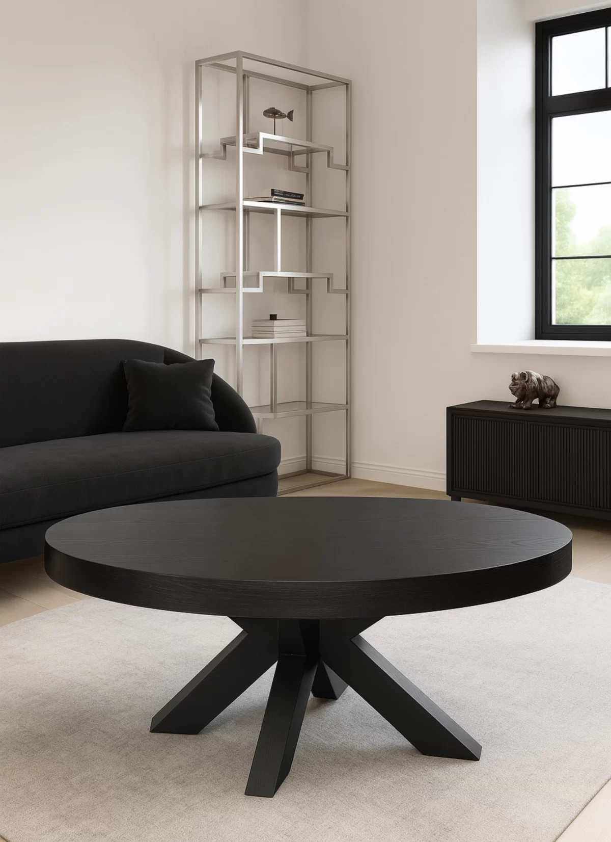 Axiera Zwart Eiken Salontafel – MK 31 - Afbeelding 2