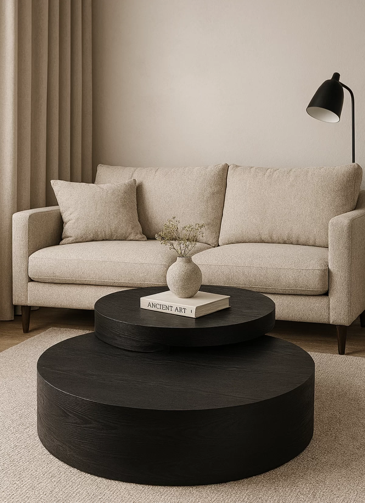 Circona Zwart Eiken Salontafel – MK 47 - Afbeelding 4