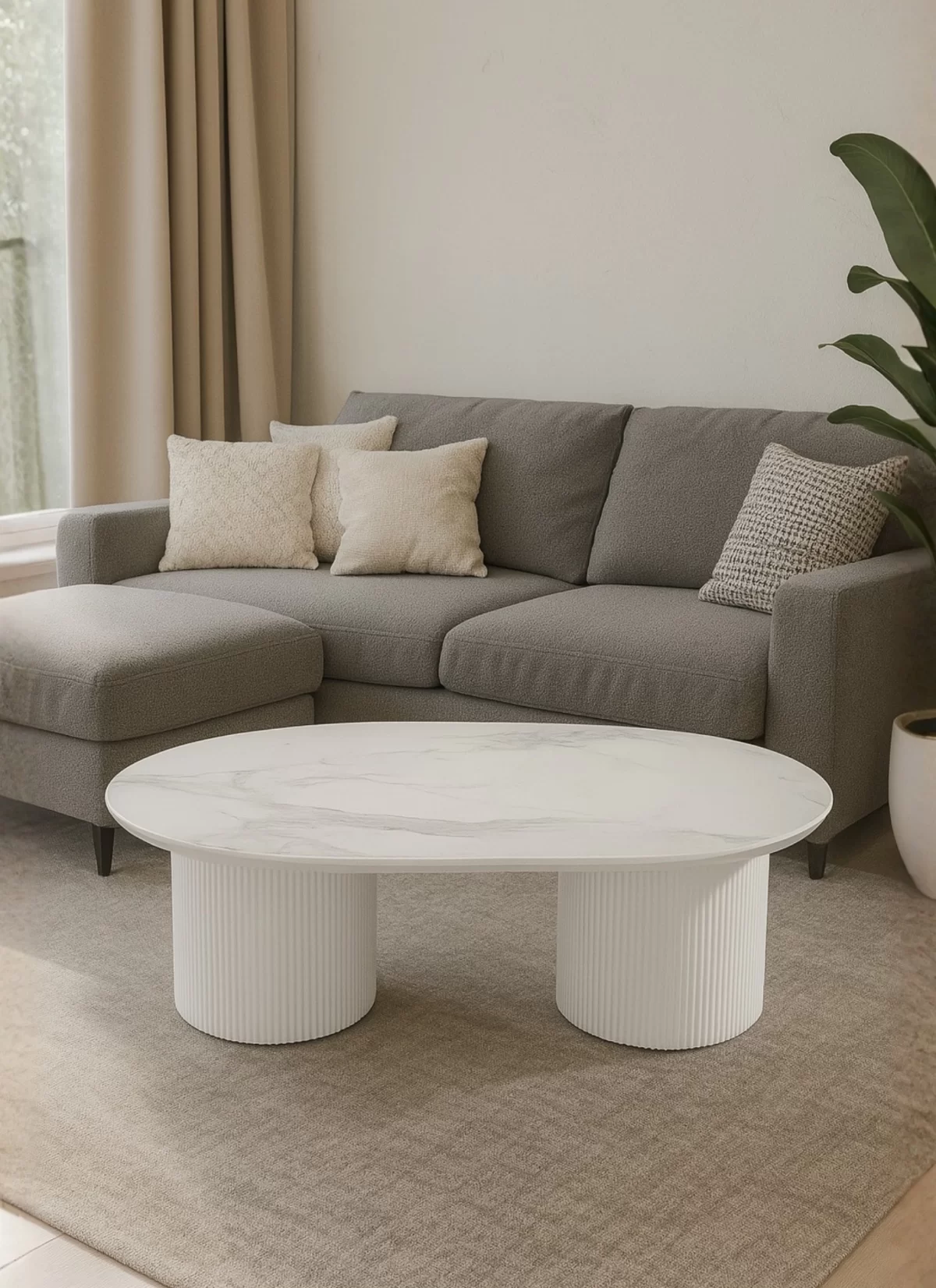 Colonna Coffee Table met Witte Marmeren Blad – MK 49 - Afbeelding 3