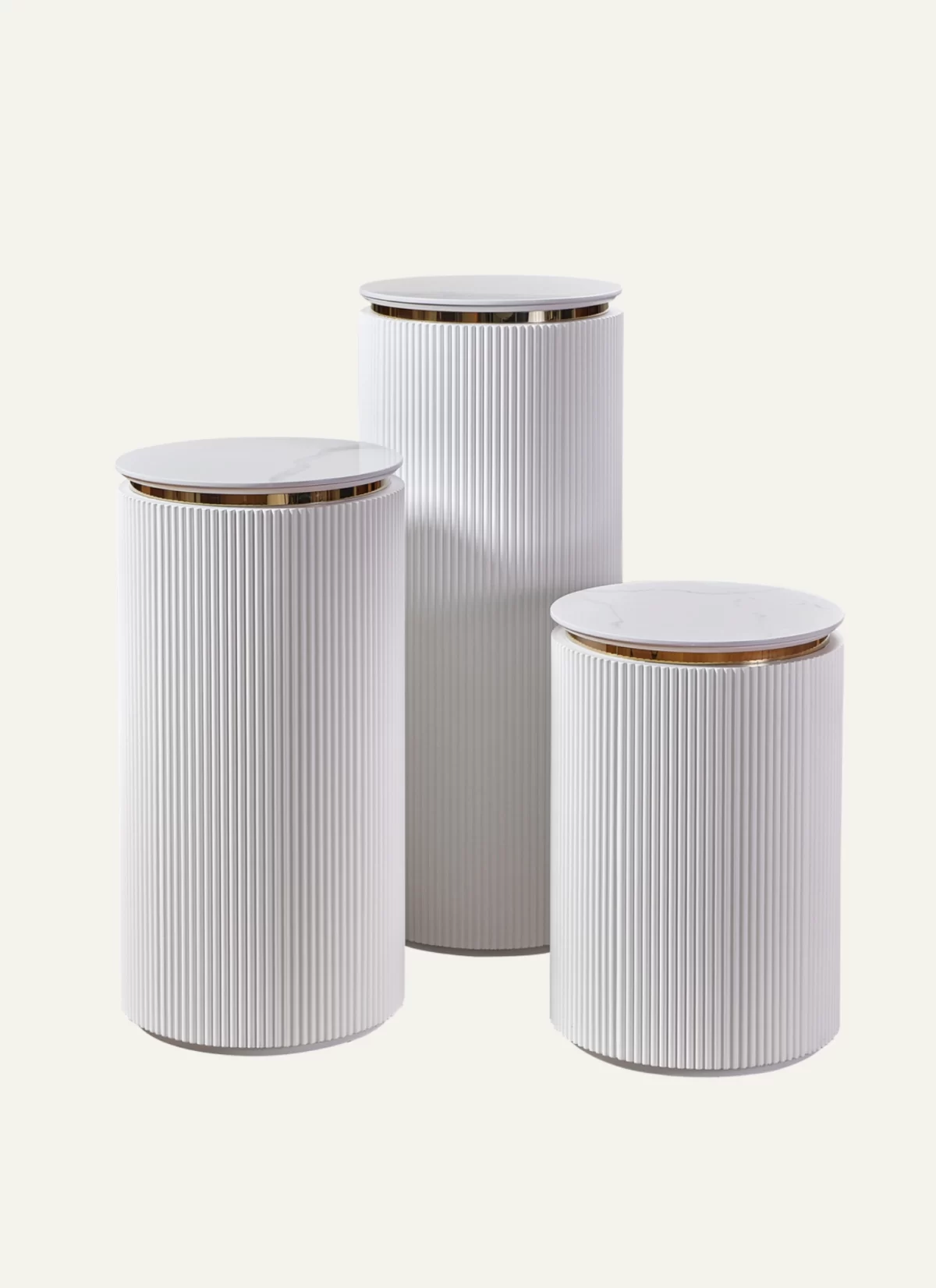 Triluce met Witte Marmeren Afwerking – MK 84 - Afbeelding 1