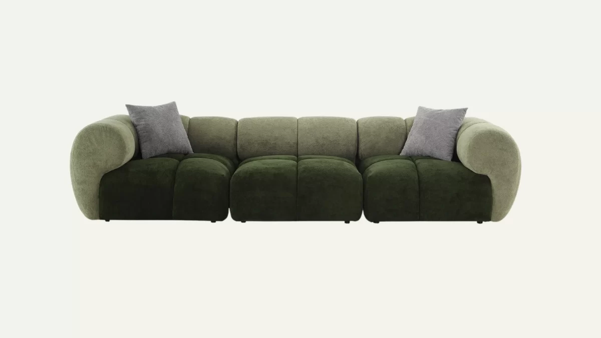 Cubiq Sofa – Groen & Grijs Mix - Afbeelding 1
