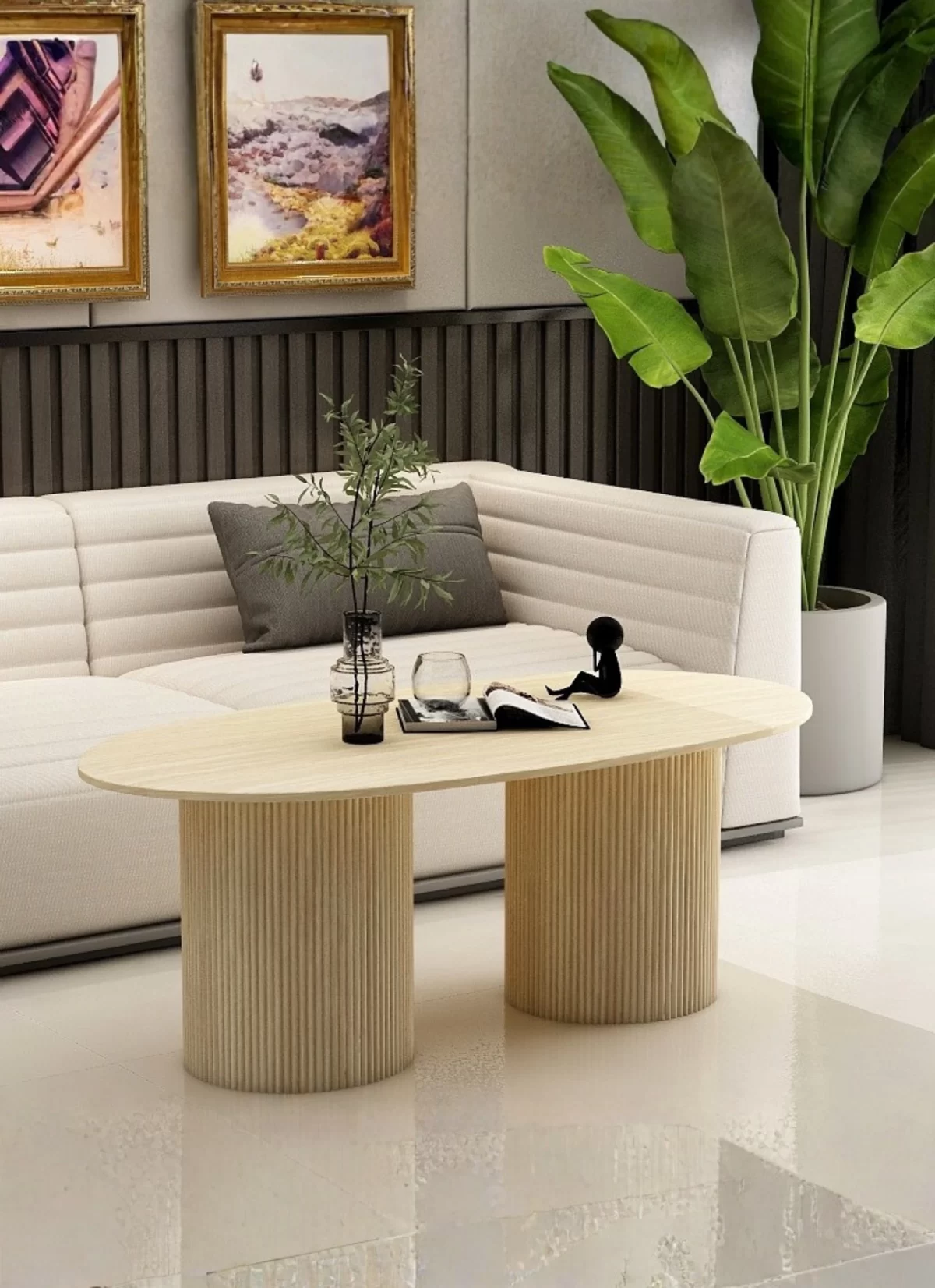 Lumea Travertin Eettafel - DT 1688 - Afbeelding 4