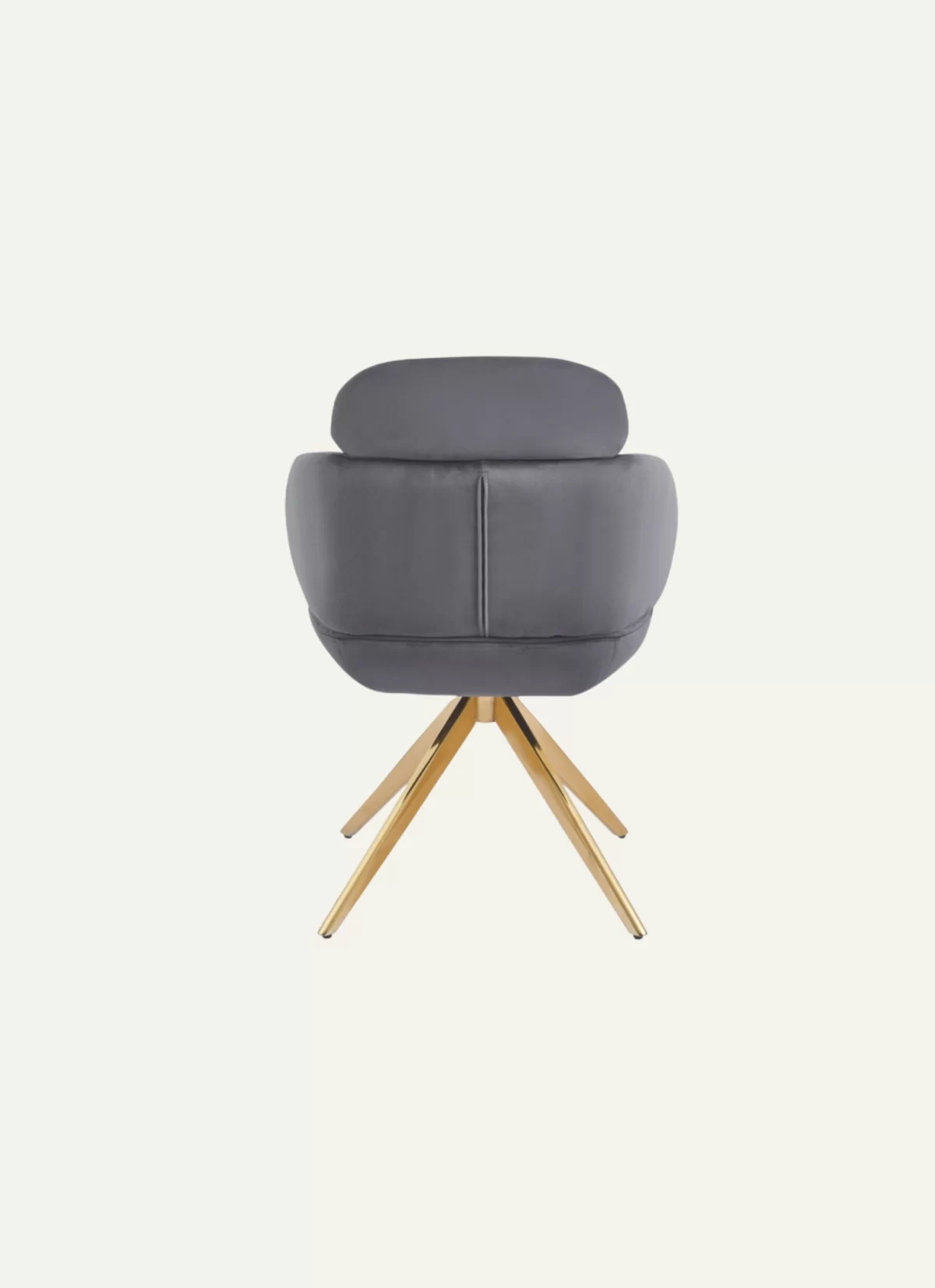 Mango Antraciet Stoel met Rugsteun - Gouden Poten - Afbeelding 4