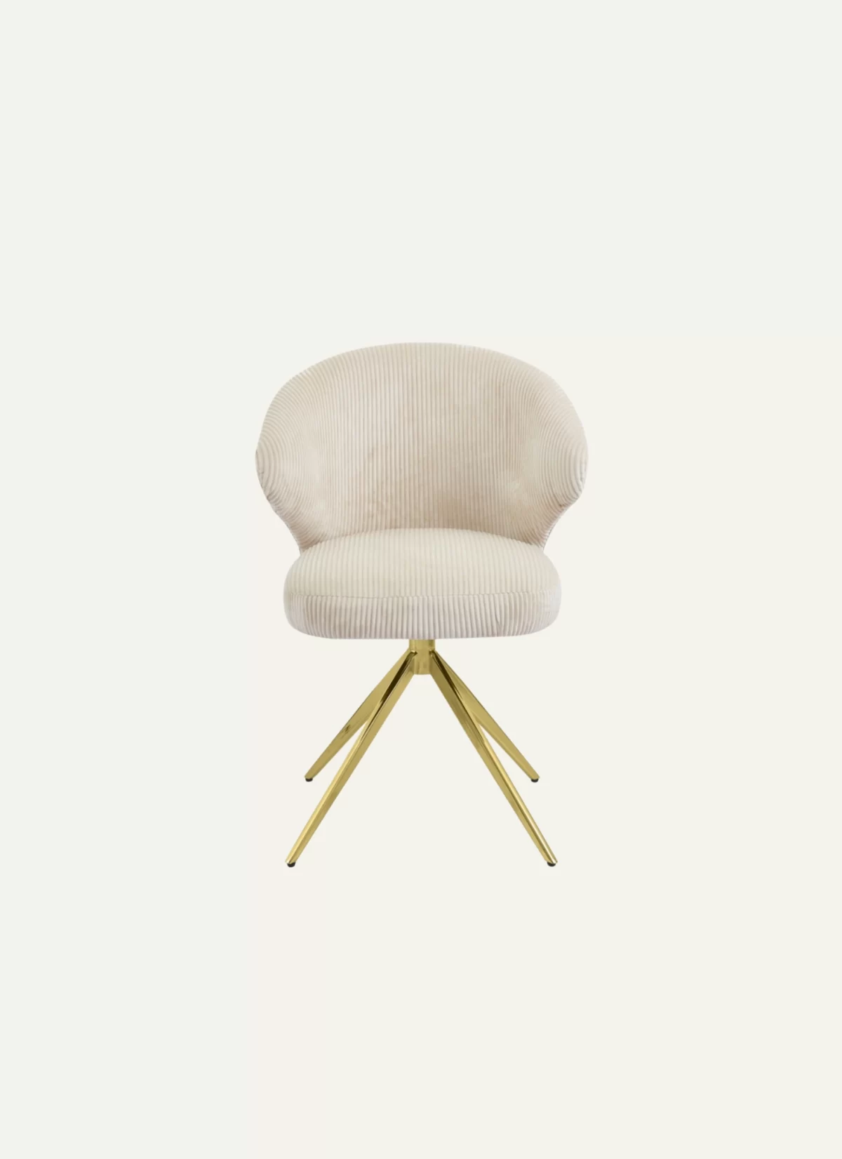 Mango Beige Gestreepte Stoel - Gouden Poten - Afbeelding 1