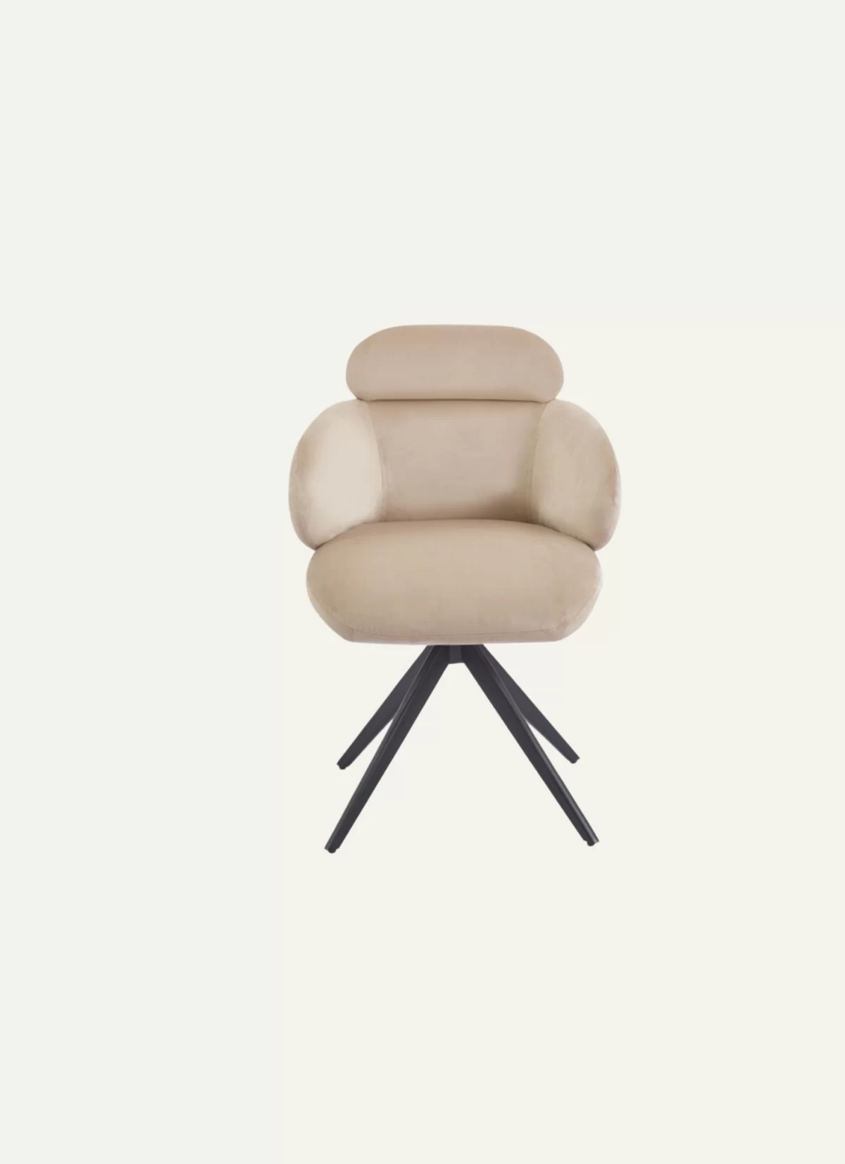 Mango Beige Stoel met Rugsteun - Zwarte Poten - Afbeelding 1