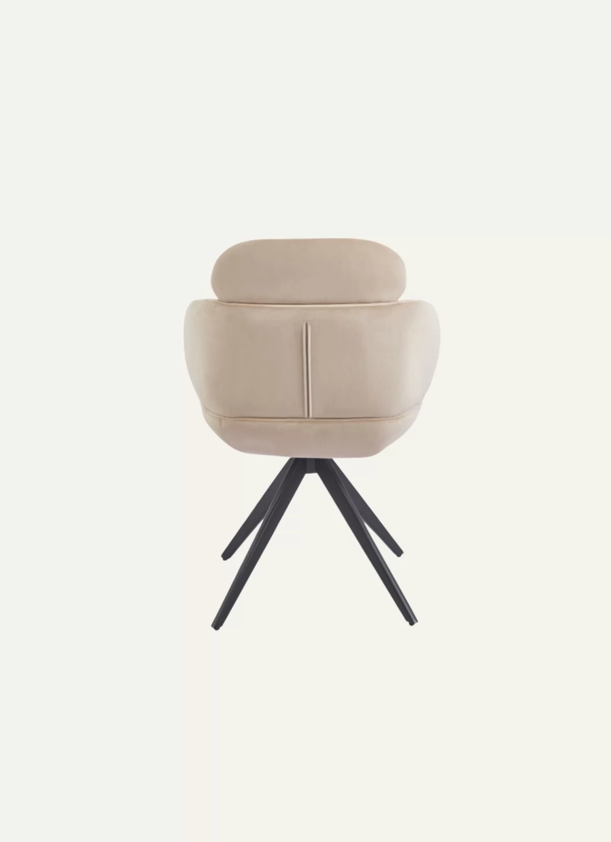 Mango Beige Stoel met Rugsteun - Zwarte Poten - Afbeelding 4