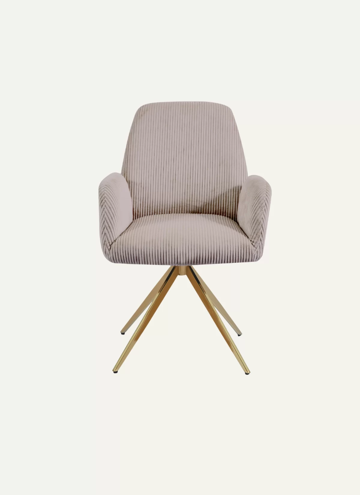 Berlin Beige Stoel - Gouden Poten - Afbeelding 1