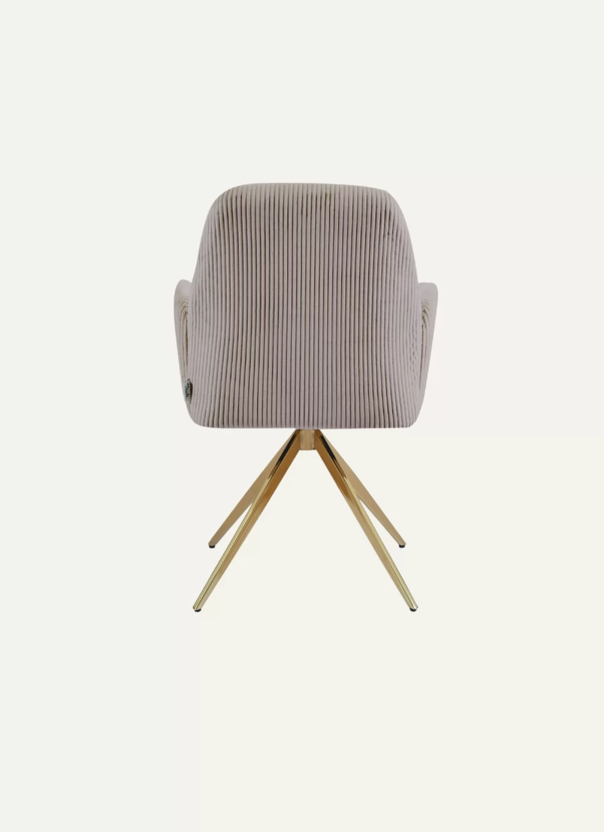 Berlin Beige Stoel - Gouden Poten - Afbeelding 4