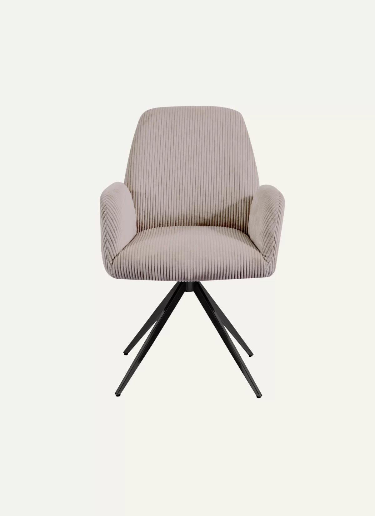 Berlin Beige Stoel - Zwarte Poten - Afbeelding 1