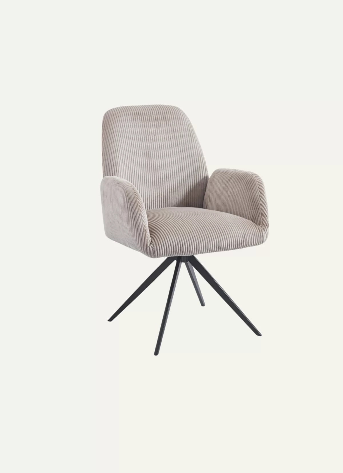 Berlin Beige Stoel - Zwarte Poten - Afbeelding 3