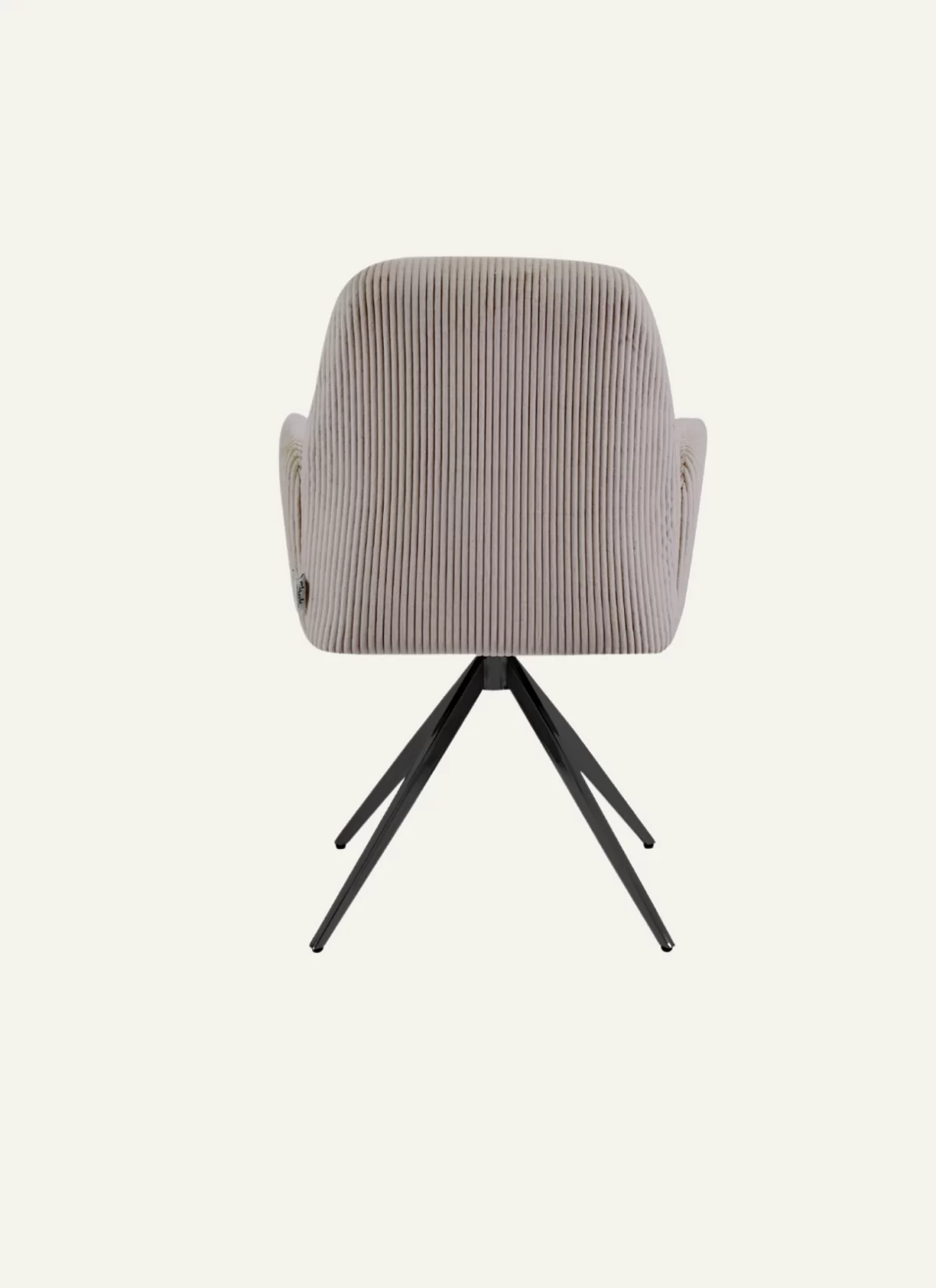 Berlin Beige Stoel - Zwarte Poten - Afbeelding 4