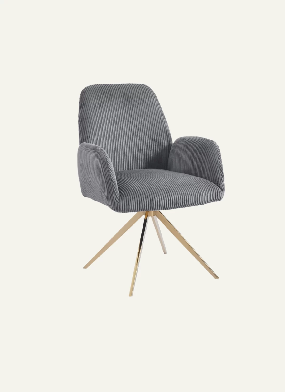 Berlin Grijs Stoel - Gouden Poten - Afbeelding 3