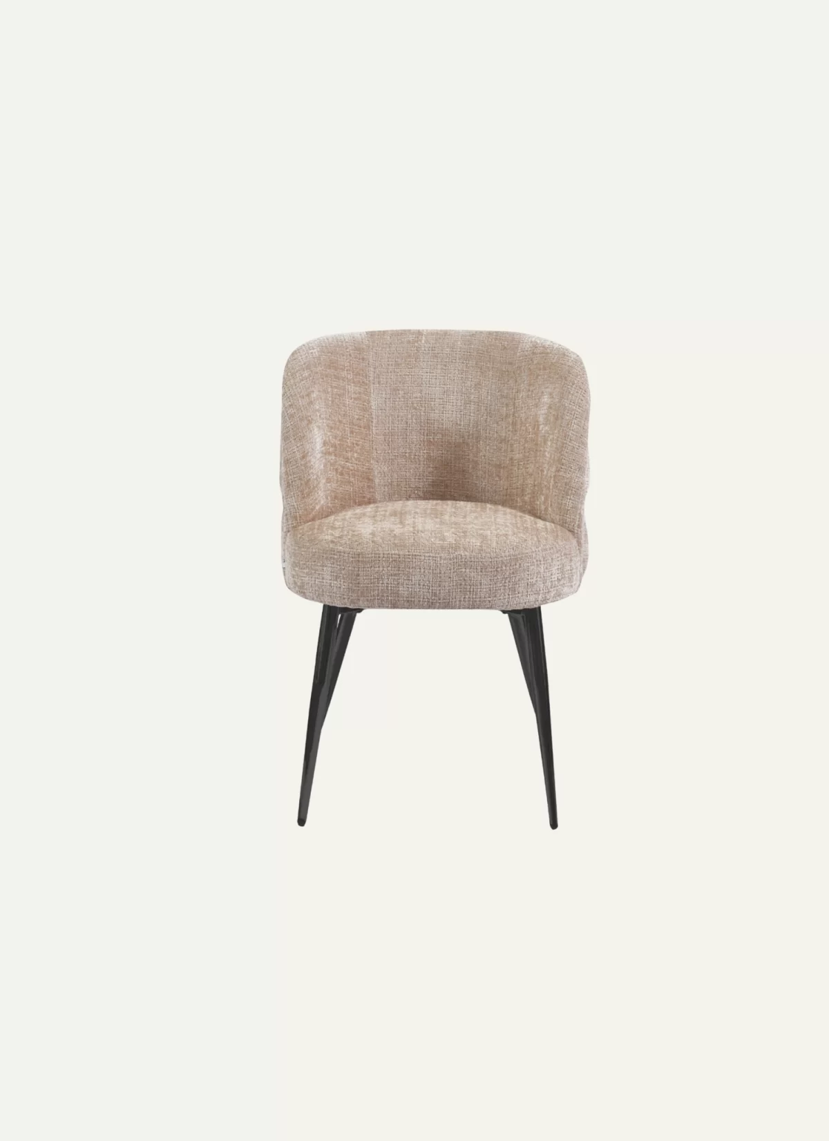 Leon Beige Stoel - Zwarte Poten - Afbeelding 1