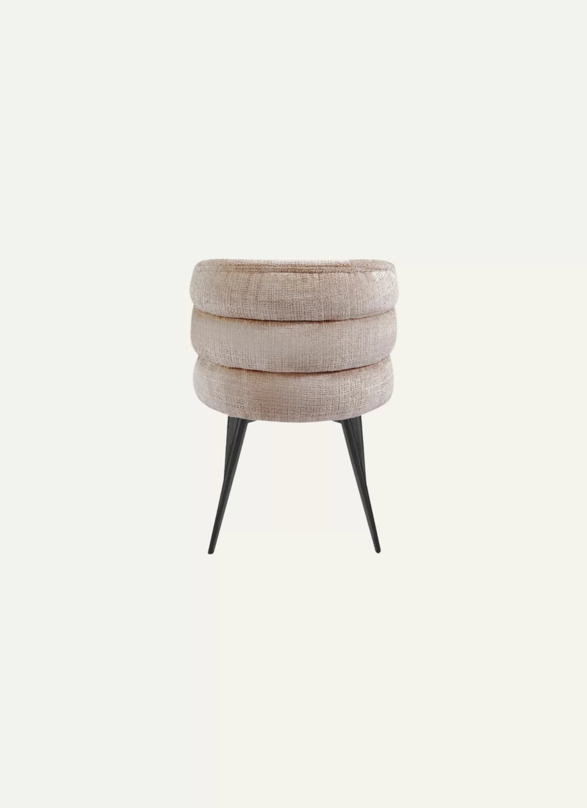 Leon Beige Stoel - Zwarte Poten - Afbeelding 4