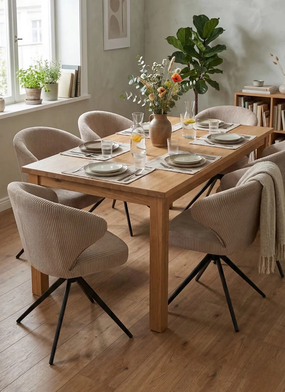 Mango Vison Gestreepte Stoel - Zwarte Poten - Afbeelding 2