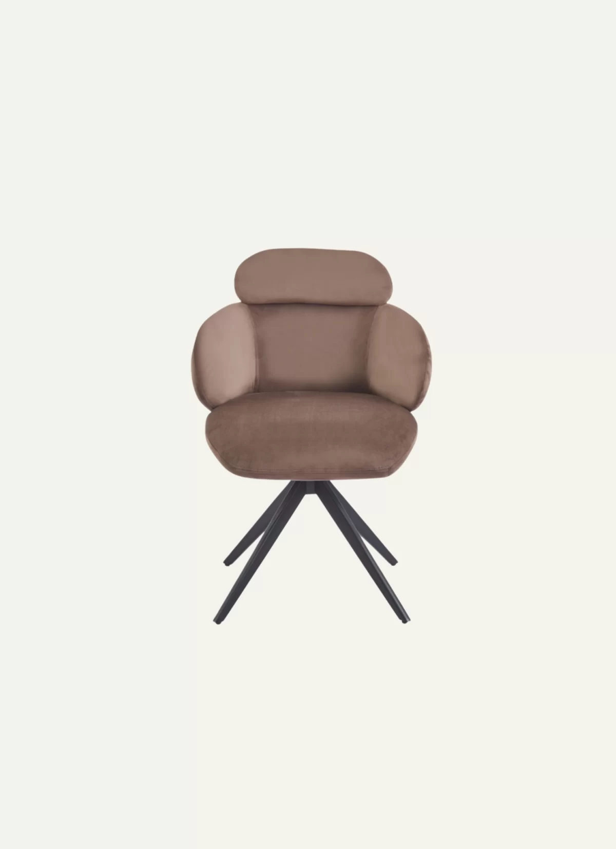 Mango Vison Stoel met Rugsteun - Zwarte Poten - Afbeelding 1