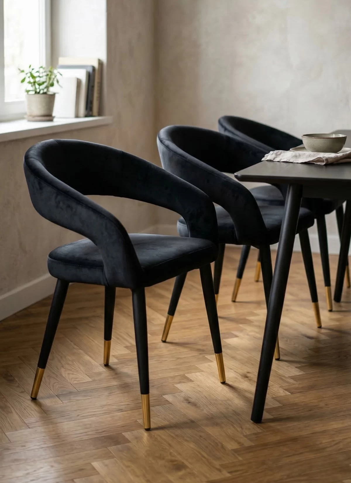 Olivia Zwarte Stoel - Afbeelding 2