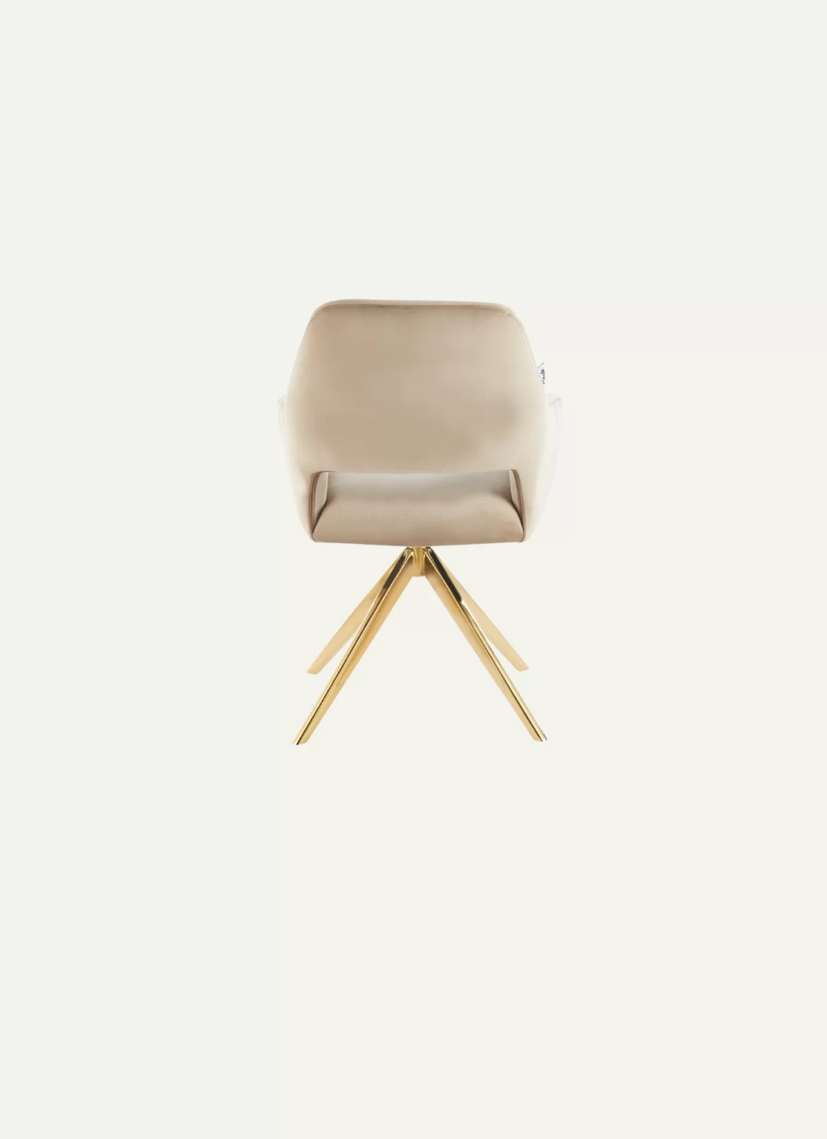 Royal Licht Beige Stoel - Gouden Poten - Afbeelding 4