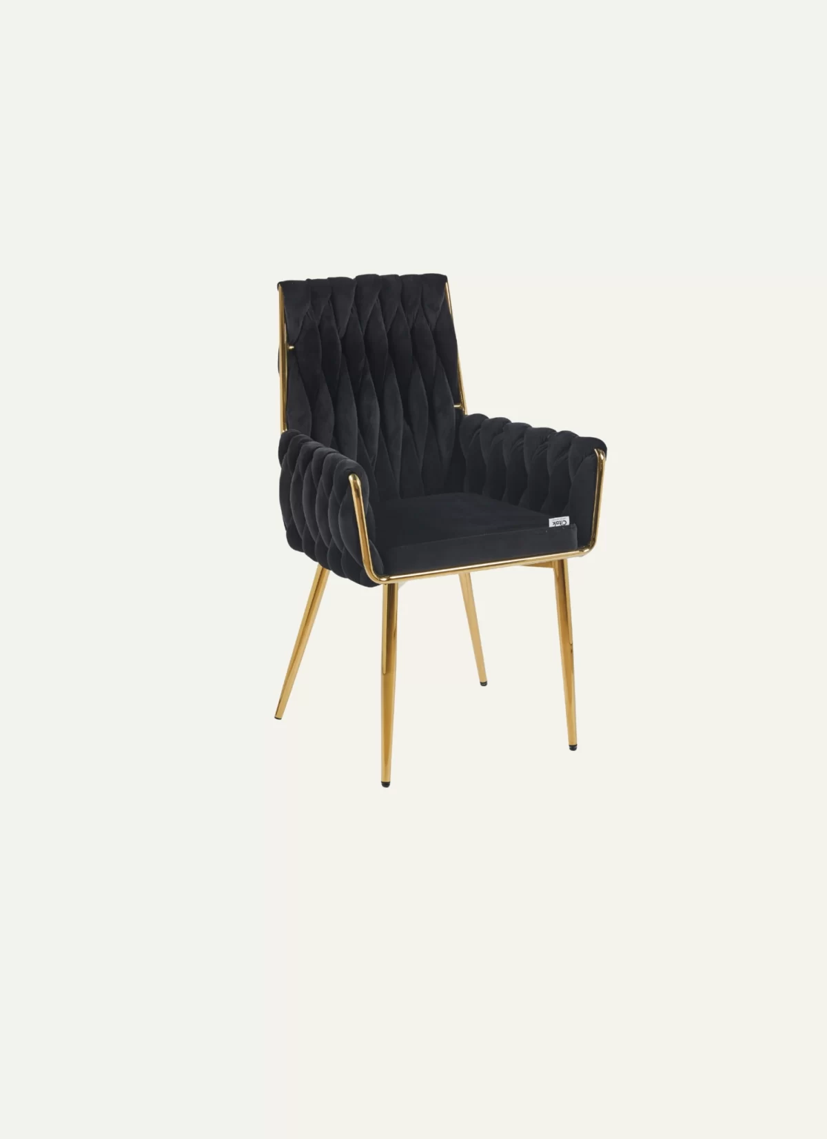 Sofya Zwarte Stoel - Gouden Poten - Afbeelding 3