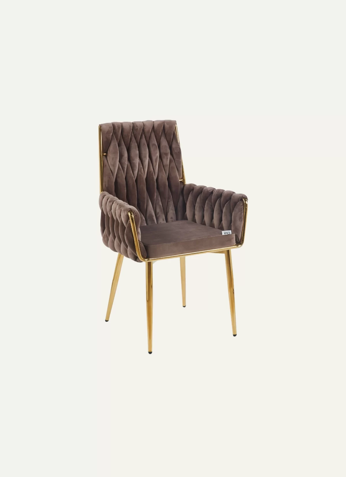 Sofia Bruin Stoel - Gouden Poten - Afbeelding 3