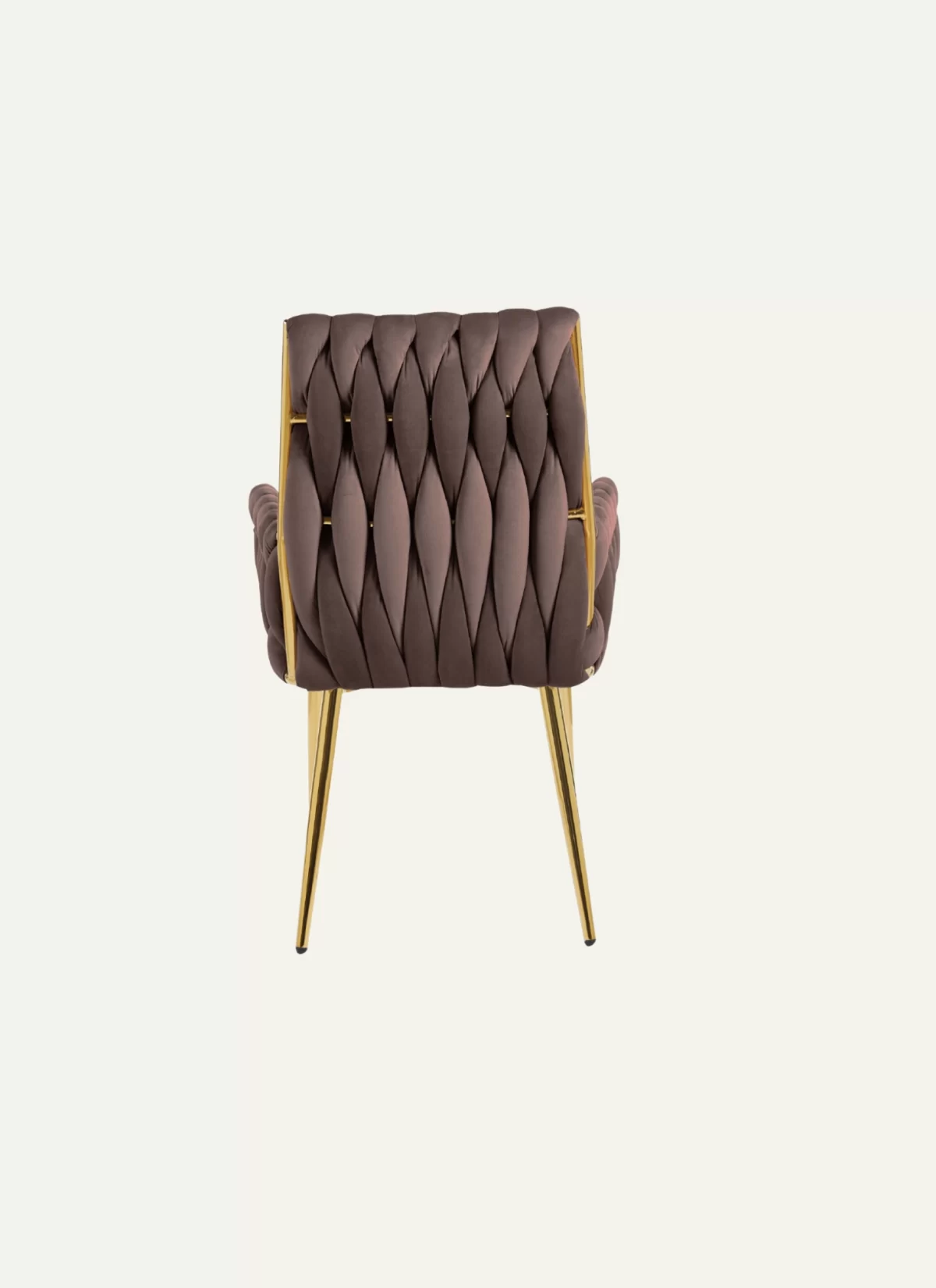 Sofia Bruin Stoel - Gouden Poten - Afbeelding 4
