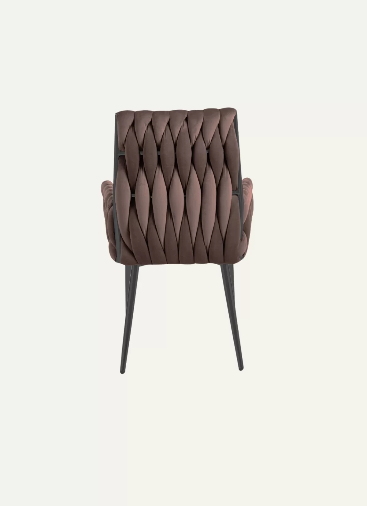 Sofia Bruin Stoel - Zwarte Poten - Afbeelding 4