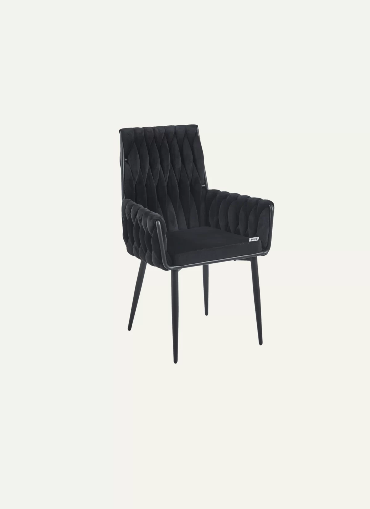 Sofya Zwarte Stoel - Zwarte Poten - Afbeelding 3