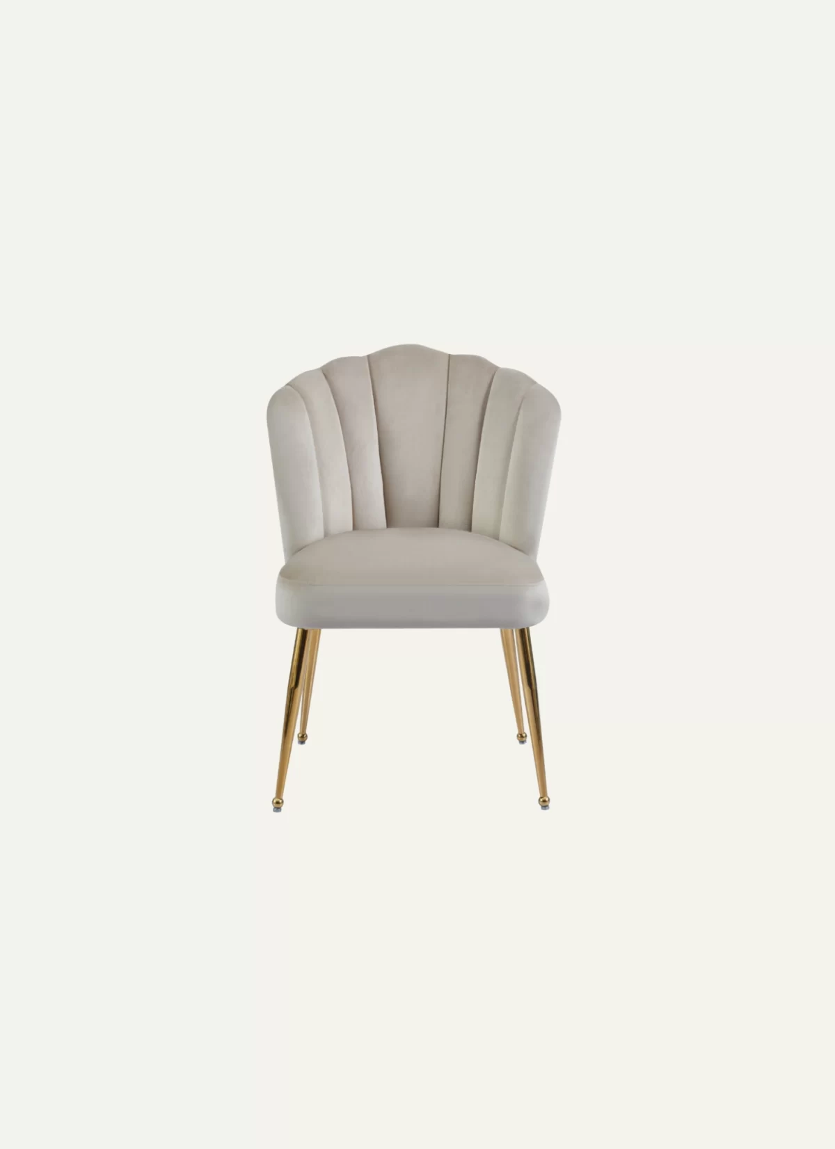 Vera Beige Stoel - Gouden Poten - Afbeelding 1