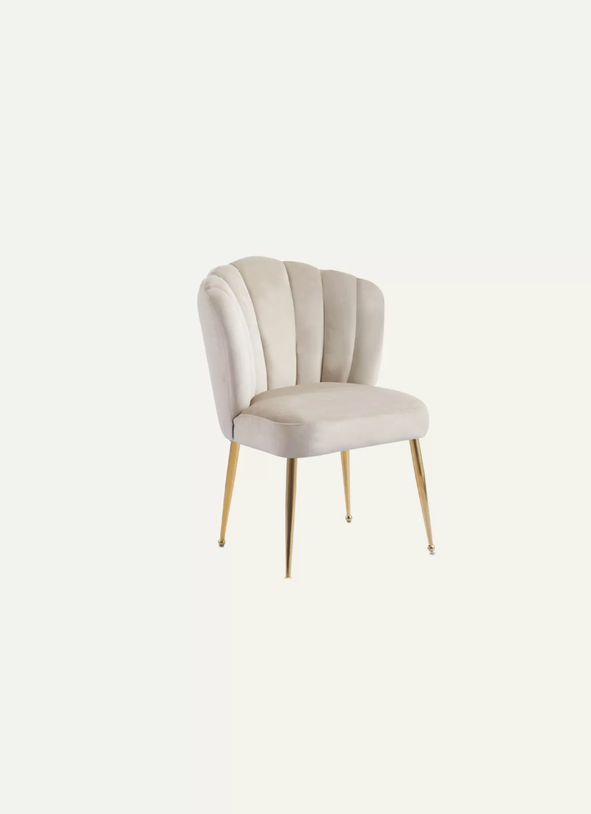 Vera Beige Stoel - Gouden Poten - Afbeelding 3